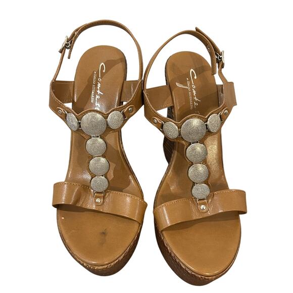 Contesa Shoes - Contesa Studded Strappy Wedges Women's size 9.5